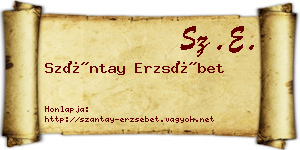 Szántay Erzsébet névjegykártya