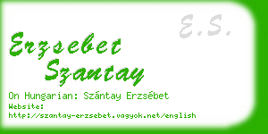 erzsebet szantay business card