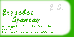 erzsebet szantay business card